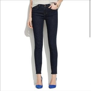 Madewell 37s Skinny Jeans Womens size 26 Dark Wash Stretch Low Rise